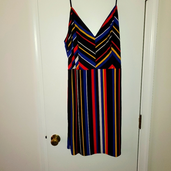 Plus Size Forever 21 Stripe Dress - Picture 1 of 3